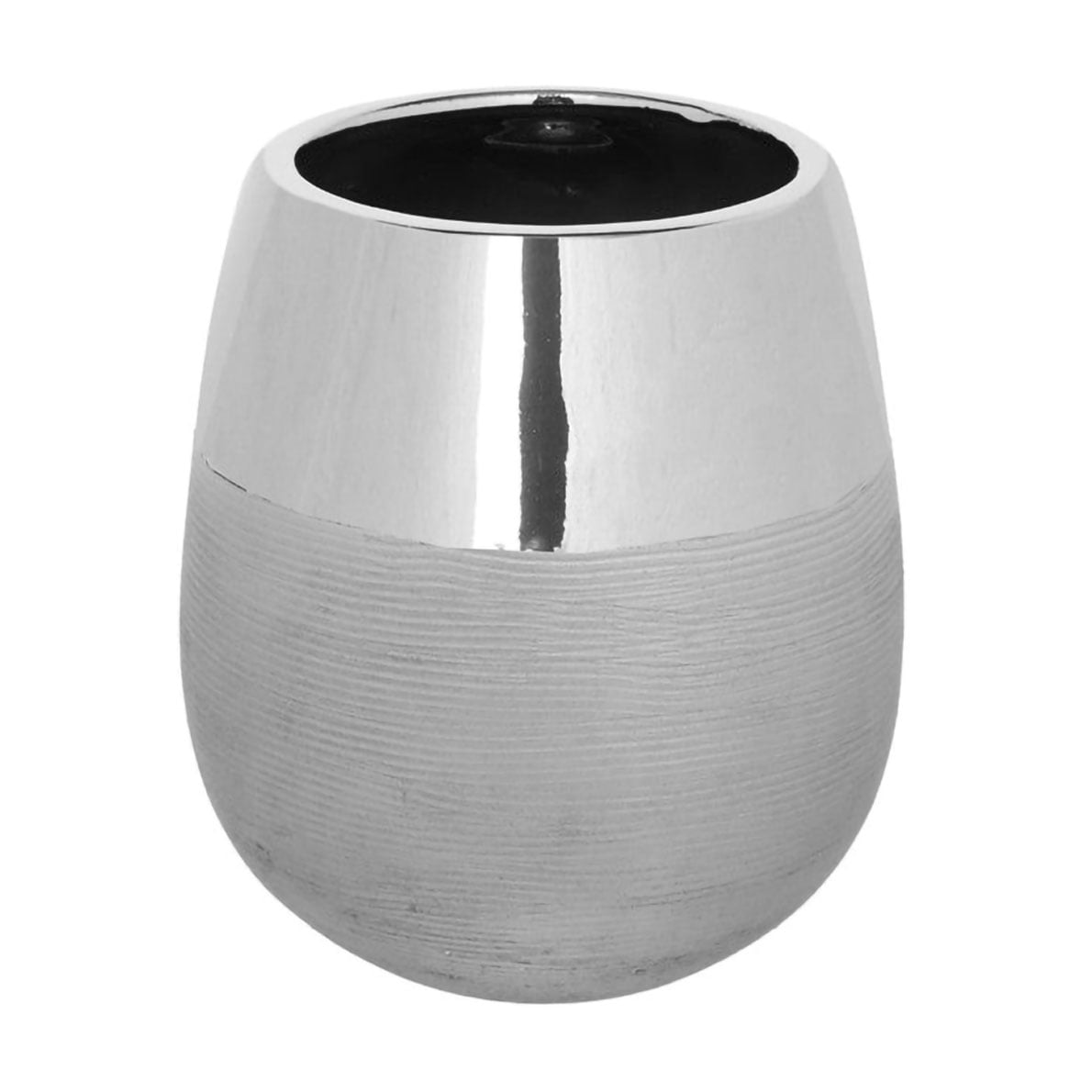 Склянка для зубних щіток Volver Wave Silver, хром, 10*8 см (37036SLH)